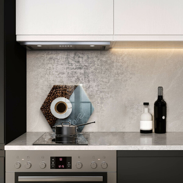 Deska kuchenna Ziarna kawy i filiżanka