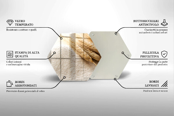 Deska kuchenna Mąka i kłosy zboża