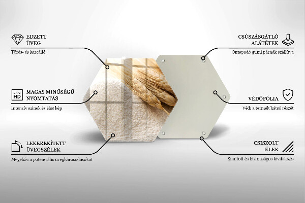 Deska kuchenna Mąka i kłosy zboża