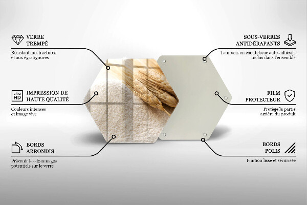 Deska kuchenna Mąka i kłosy zboża