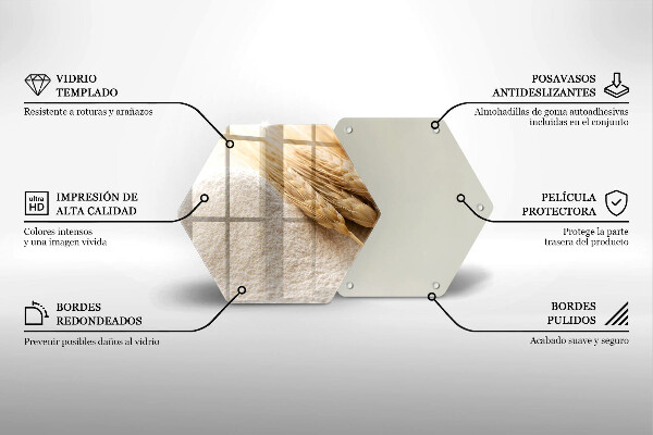 Deska kuchenna Mąka i kłosy zboża