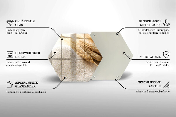 Deska kuchenna Mąka i kłosy zboża