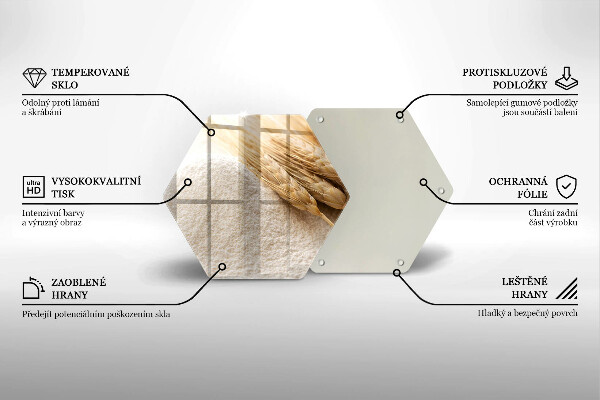 Deska kuchenna Mąka i kłosy zboża