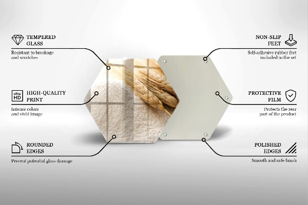 Deska kuchenna Mąka i kłosy zboża