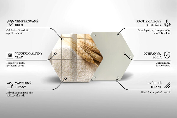 Deska kuchenna Mąka i kłosy zboża