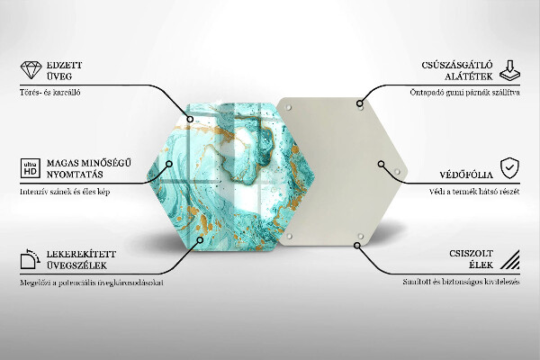 Deska kuchenna Błękitna abstrakcja
