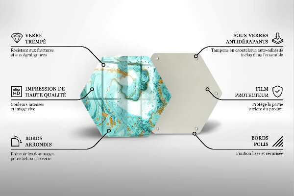 Deska kuchenna Błękitna abstrakcja
