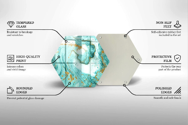 Deska kuchenna Błękitna abstrakcja