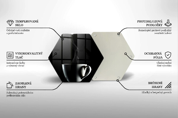 Deska szklana do kuchni Filiżanka herbaty