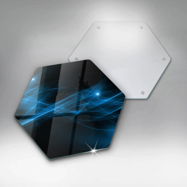 Deska szklana do kuchni Abstrakcja niebieski dym