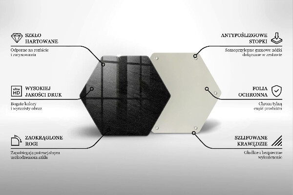 Deska szklana do kuchni skała tekstura