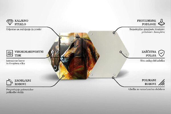 Deska kuchenna Zwierzęta konie
