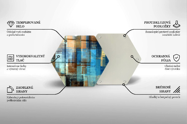 Deska szklana do kuchni Malowane tło