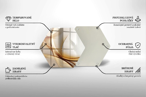 Deska szklana do kuchni Abstrakcja kształty