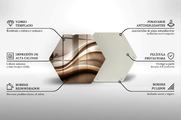 Deska szklana do kuchni Abstrakcja łagodne linie