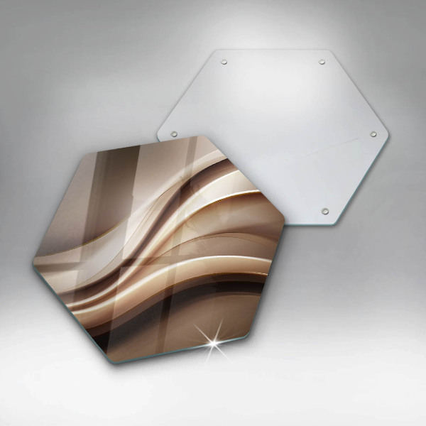 Deska szklana do kuchni Abstrakcja łagodne linie