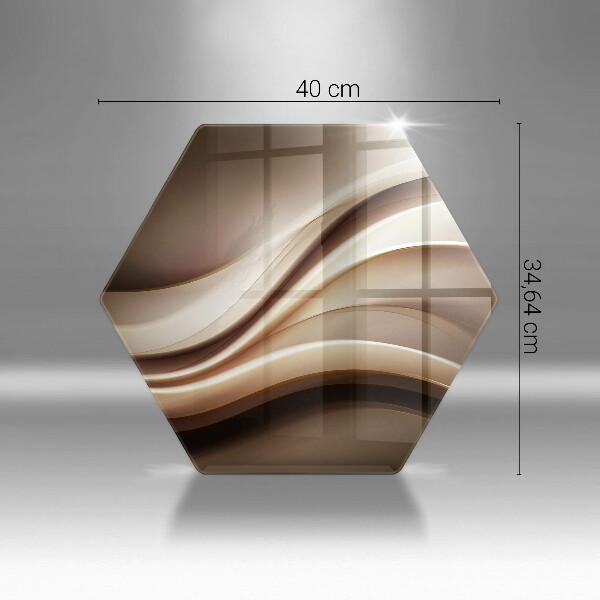 Deska szklana do kuchni Abstrakcja łagodne linie