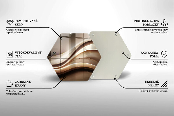 Deska szklana do kuchni Abstrakcja łagodne linie