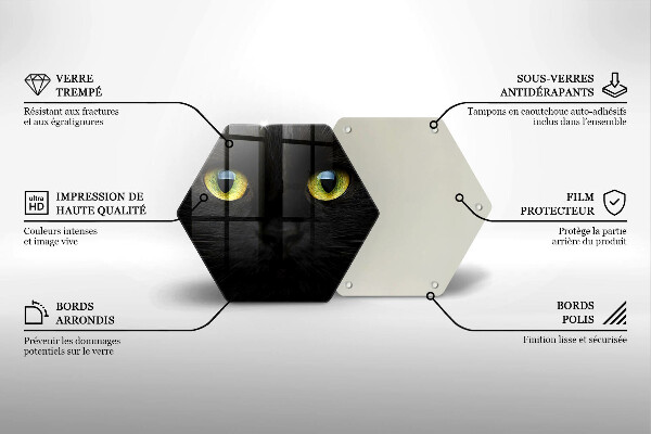 Deska szklana do kuchni Zwierzę kocie oczy