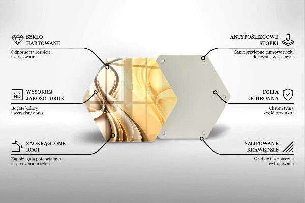 Deska szklana do kuchni Abstrakcja dym