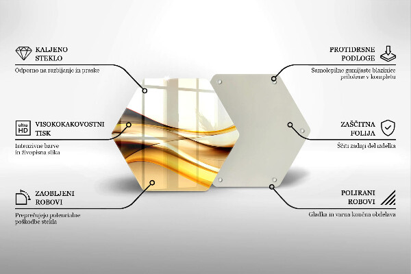 Deska szklana do kuchni Abstrakcja dym linie