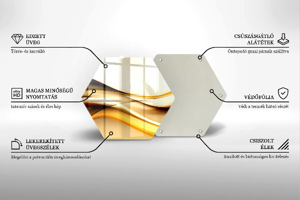 Deska szklana do kuchni Abstrakcja dym linie