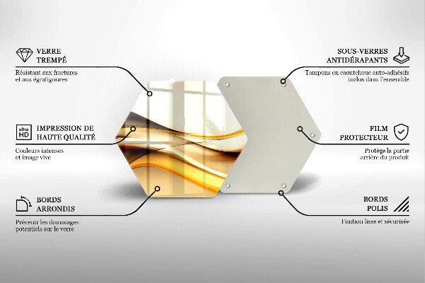 Deska szklana do kuchni Abstrakcja dym linie