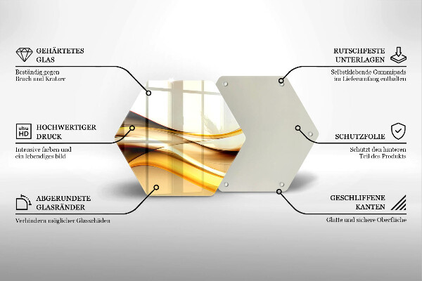 Deska szklana do kuchni Abstrakcja dym linie