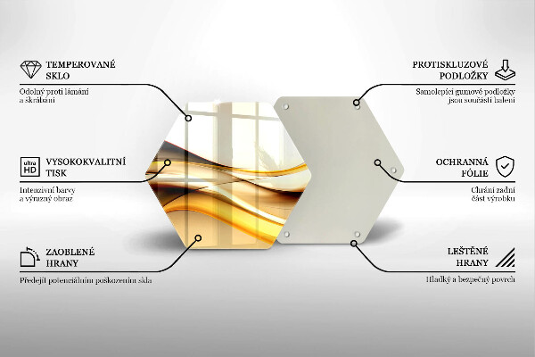 Deska szklana do kuchni Abstrakcja dym linie