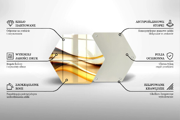 Deska szklana do kuchni Abstrakcja dym linie