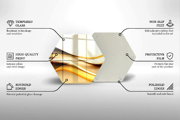 Deska szklana do kuchni Abstrakcja dym linie