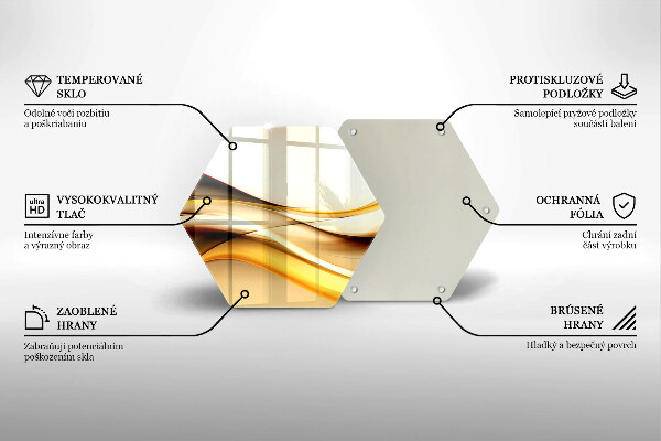 Deska szklana do kuchni Abstrakcja dym linie