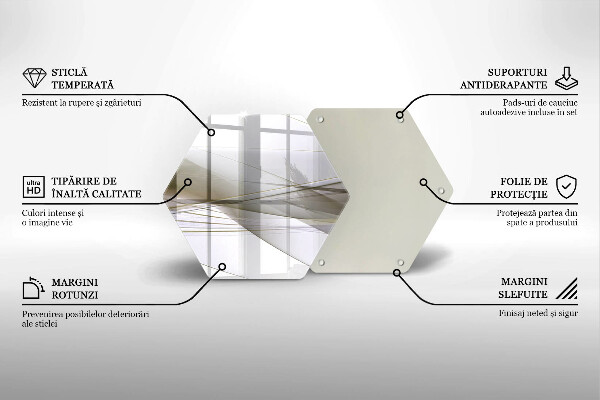 Deska szklana do kuchni Abstrakcja linie design