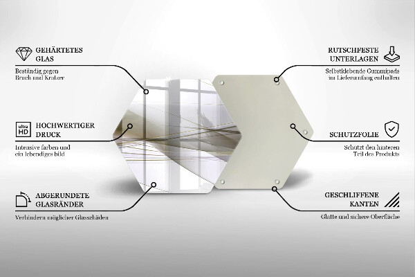 Deska szklana do kuchni Abstrakcja linie design