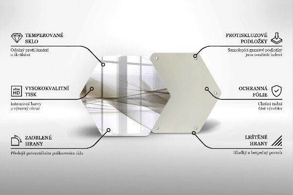 Deska szklana do kuchni Abstrakcja linie design