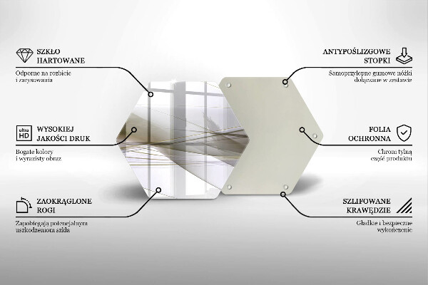 Deska szklana do kuchni Abstrakcja linie design