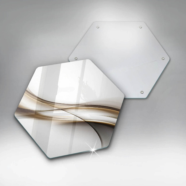 Deska szklana do kuchni Łagodne linie abstrakcja