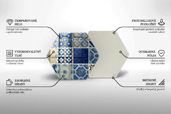 Deska szklana do kuchni Ozdobne kafelki płytki