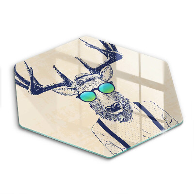 Deska szklana do kuchni Ilustracja Człowiek jeleń