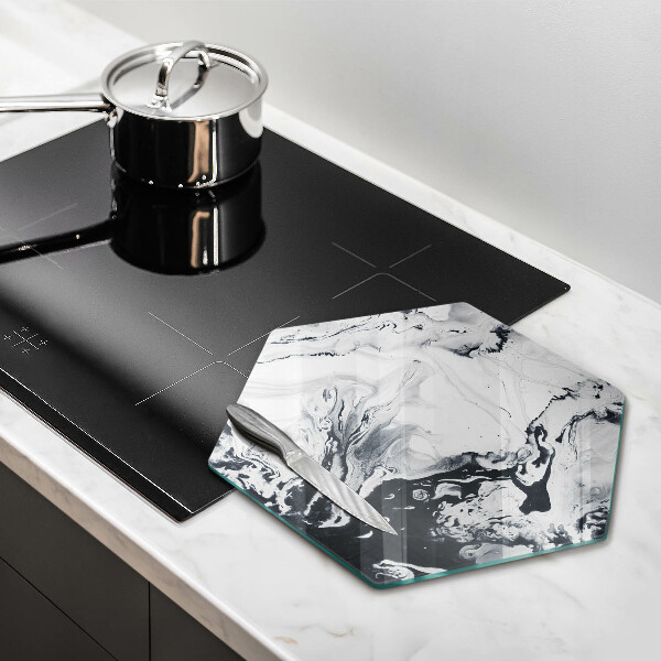 Deska szklana do kuchni Abstrakcja tusz