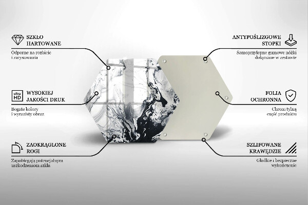 Deska szklana do kuchni Abstrakcja tusz