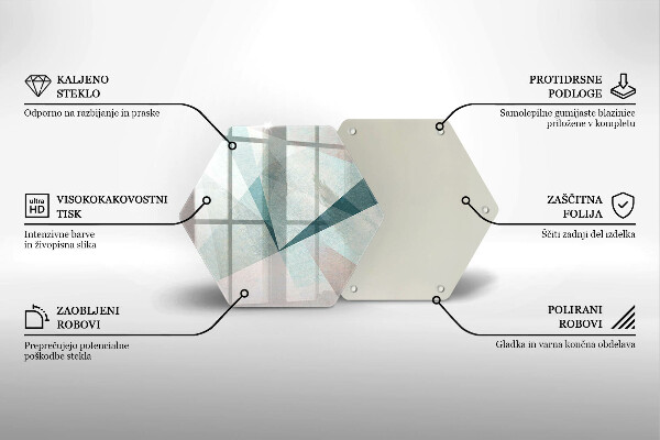 Deska szklana do kuchni Ostra abstrakcja