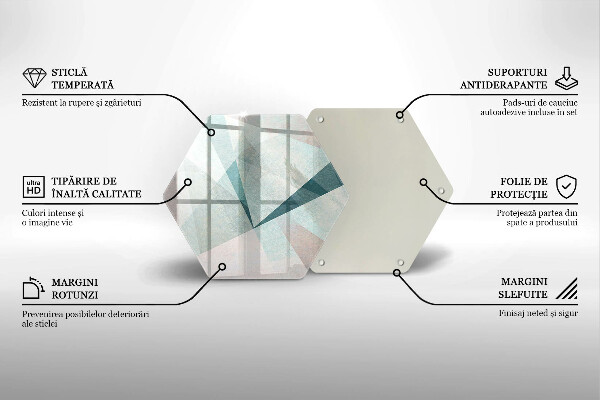 Deska szklana do kuchni Ostra abstrakcja