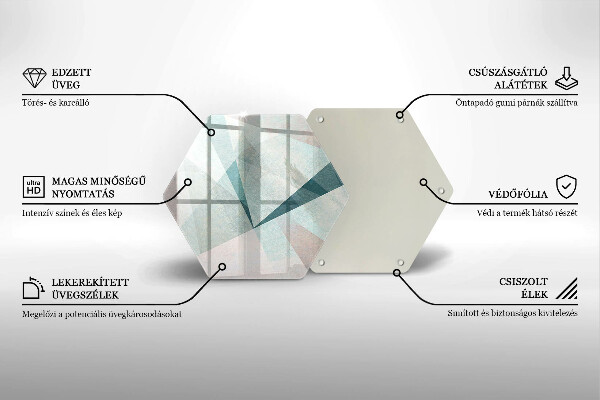 Deska szklana do kuchni Ostra abstrakcja