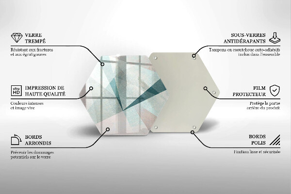 Deska szklana do kuchni Ostra abstrakcja