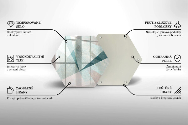 Deska szklana do kuchni Ostra abstrakcja