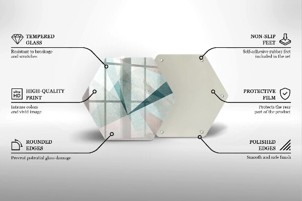 Deska szklana do kuchni Ostra abstrakcja