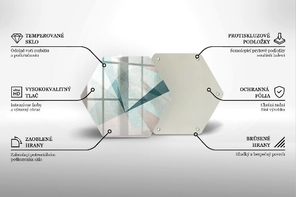 Deska szklana do kuchni Ostra abstrakcja