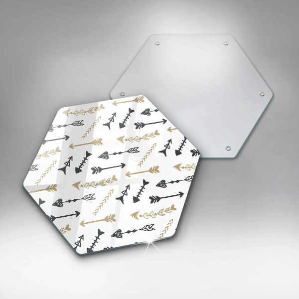 Deska szklana do kuchni Wzór boho strzałki