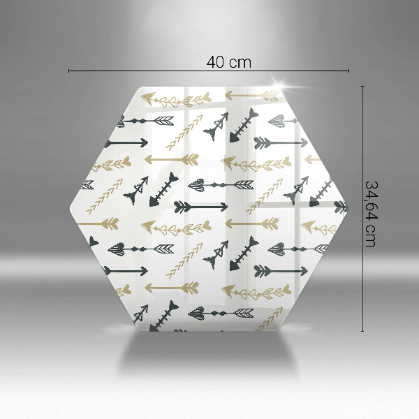 Deska szklana do kuchni Wzór boho strzałki